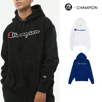 Champion 冠军美版连帽宽松男女同款情侣秋冬加厚加绒套头卫衣集货