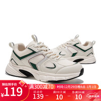 飞跃男鞋网面运动鞋子男秋冬季透气休闲复古老爹鞋款缓震跑步鞋潮 米墨绿 40