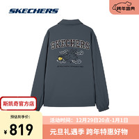 斯凯奇（Skechers）时尚棉服L124M004 炭灰色/000G M