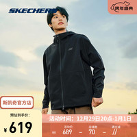 斯凯奇（Skechers）男子防暴雨冲锋衣P423M112 碳黑/0018 S