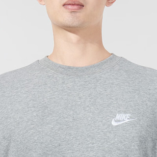 耐克（NIKE）官网舰店卫衣外套男士长袖时尚套头衫运动宽松圆领卫衣 经典灰色/宽松保暖/偏大 XL(180/96A)