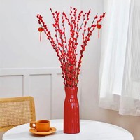 如一花开 红色干花室内水培装饰灯笼