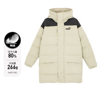 彪马（PUMA） 男女同款休闲长款羽绒外套 UTILITY DOWN JACKET 625614 浅卡其色-87 XXL(190/108A)