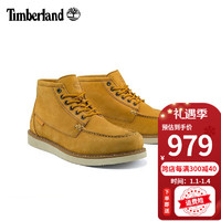 Timberland添柏岚男鞋踢不烂户外徒步登山鞋轻便耐磨皮革休闲中帮靴A2BTH A2BTH231/小麦色 39.5