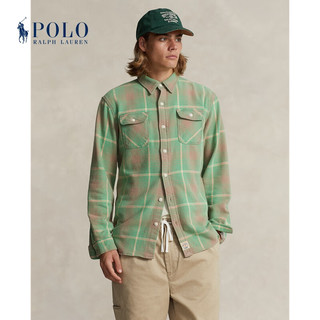 Polo Ralph Lauren 拉夫劳伦【Polo x Element】男女同款 宽大版棉衬衫RL17542 300-绿色 L