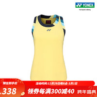 YONEX/尤尼克斯 20753EX 24SS大赛系列 澳网大赛女款无袖运动背心yy 柔黄色 M