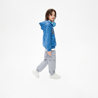Gap男童冬季款LOGO宽松廓形运动卫衣872692儿童装休闲上衣 蓝色 150cm(L)亚洲尺码