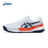 亚瑟士ASICS儿童网球鞋运动鞋舒适透气童鞋球鞋 GEL-RESOLUTION 9 GS 白色/蓝色