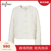 伊芙丽（eifini）伊芙丽棉衣/棉服1EA180351 米白 155/80A/S