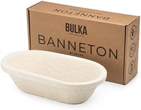 Bulka 椭圆形 Banneton 面包发酵篮 Brotform 云杉木浆小椭圆形 500 克 - 平面不粘 Batard 面团发酵碗 Boule 容器面包制作酵母工匠面包，德国制造。