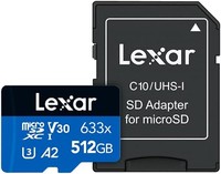 Lexar 雷克沙 高性能 633X 512GB MicroSDXC UHS-I存储卡