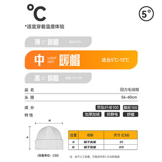 回力针织帽男士冬季保暖加绒加厚防寒毛线帽子女户外骑行护耳冷帽 黑色 均码