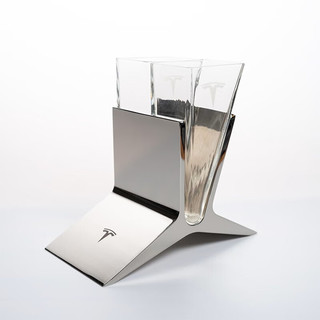 TESLA 特斯拉 品鉴酒杯玻璃材质棱角设计金属底座