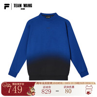 FILAFILAFUSION xTEAM WANG design斐乐潮牌针织套头衫2023冬 托利亚蓝-BU 160/84A/XS