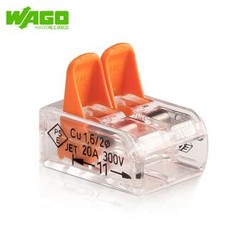WAGO 万可 接线端子 电线连接器 221系列接线器快速电线连接并线分线 221-412 10只
