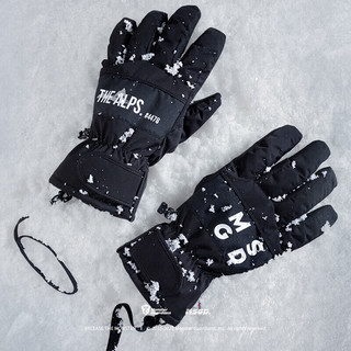 Monster Guardians保暖手套秋冬男女户外滑雪运动手套加绒防风防水防可触屏 白色 L