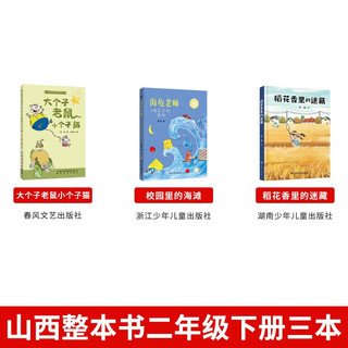 山西整本书阅读活动二年级下册3本课外书阅读大个子老鼠小个子猫海龟老师：校园里的海滩稻花香里的迷藏笔墨书香经典阅读