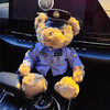 塔西袋熊警察小熊玩偶公仔骑行服毛绒玩具铁骑交警小熊警官制服物 警察小熊【25cm】