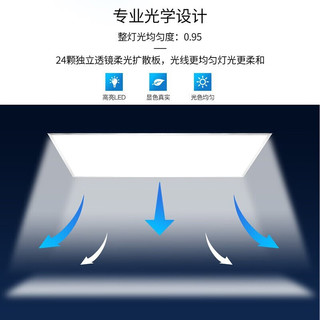 雷士照明 NVC Lighting  Lighting照明 雷士照明 NVC Lighting  Lighting 集成吊顶灯 led吸顶灯铝扣板平板灯嵌入式  雾银 30*30cm 正白光 16瓦