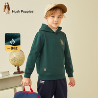 暇步士 童装男童卫衣2023冬装儿童卫衣舒适一体绒面料时尚休闲潮 暖卡其 150cm