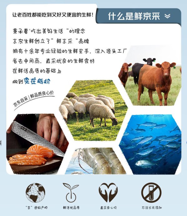 鲜京采 阿根廷红虾 l1(特大号) 净重1.