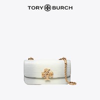 TORY BURCH 汤丽柏琦 龙年胶囊系列 女士牛皮革单肩包 154786 云雾灰/暖白色 中号