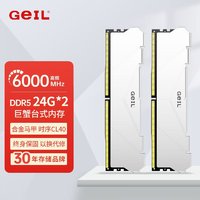 GeIL 金邦 DDR5 48G(24GX2)套装 6000 白色CL40