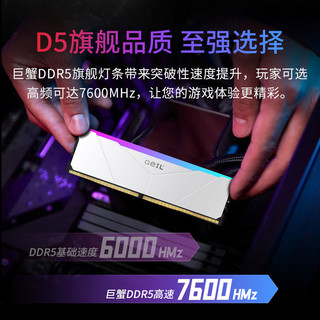 GeIL 金邦 巨蟹ddr5 6000(24GB*2)台式机内存条五代XMP内存条rgb原厂