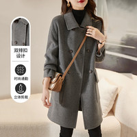 初申秋冬毛呢大衣女中长款宽松呢子外套百搭时尚通勤上衣S139G1658