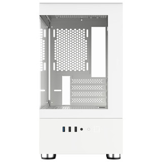 半岛铁盒（PADO）毕方mini 白色海景房 M-ATX 台式机电脑主机箱（无A柱/双面钢化玻璃/前 毕方mini白色+五把半岛铁盒G12风扇