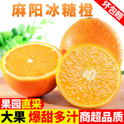甜果源 湖南麻阳冰糖橙 高山薄皮橙子酸甜水果礼盒 新鲜水果 5斤大号果 2.3kg