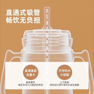 cocome 可可萌 2岁+成长型硬硅胶耐咬ppsu直吸吸管组 适配部分贝亲奶