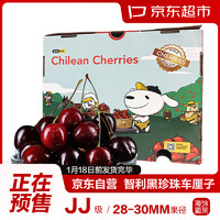 京东超市 PLUSDOGA智利黑珍珠车厘子JJ级 2kg礼盒装 果径约28-30mm