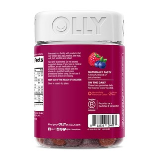 OLLY 女性复合维生素软糖 130粒/瓶 多汁浆果味 均衡营养 多汁浆果味 130粒