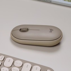 logitech 罗技 鹅卵石无线蓝牙双模鼠标轻音简约轻薄学生笔记本电脑MAC