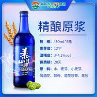 taishan 泰山原浆啤酒 精酿整箱蓝色极光12°度450mL6瓶装