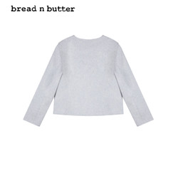 bread n butter 面包黄油 极简短款高级灰小香风外套女秋季圆领羊毛气质上衣