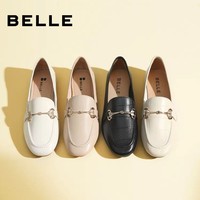 BeLLE 百丽 休闲舒适单鞋女士春季新款商场同款羊皮革饰扣平底鞋X6Q2DAA2