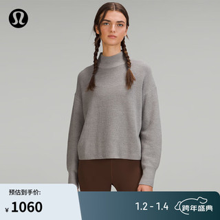 lululemon丨Merino Wool-Blend 女士高领针织衫 *罗纹 LW3GKCS 杂色鸥灰 6