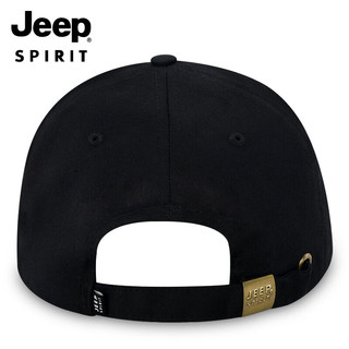 Jeep 吉普 帽子男士棒球帽时尚潮流鸭舌帽男女式款帽子休闲户外运动品牌男帽A0601 黑色