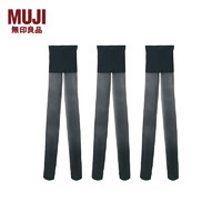 MUJI 無印良品 无印良品 MUJI 女式 柔软型 17D 长筒袜 丝袜 袜子 女袜 DGC06A2A 黑色 黑色 S-M