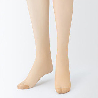 无印良品（MUJI） 女式 支撑型 20D 3双装 长筒袜 丝袜 透明米色 3A XS