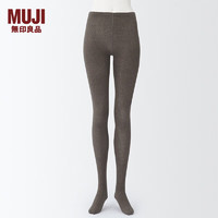 无印良品（MUJI）女式 合脚直角 罗纹织裤袜 连脚裤袜 打底袜连脚袜 DGE06A3A 深咖啡色 XS(身高145-150 臀围80-85A)