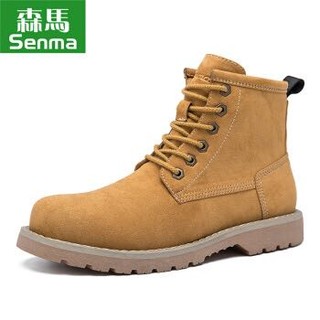 Semir 森马 Senma 潮流时尚复古英伦防滑耐磨舒适高帮户外工装马丁靴