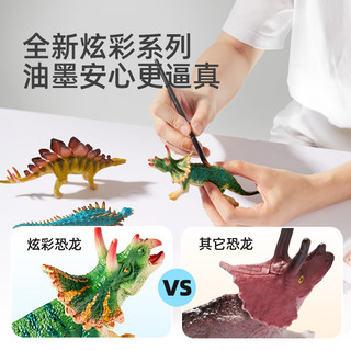 弥鹿（MiDeer）仿真动物恐龙模型侏罗纪霸王龙玩具儿童男孩世界过年新年礼盒 8只恐龙礼盒（炫彩款）