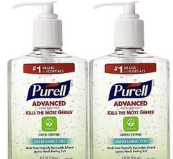 PURELL 普瑞来 免洗洗手液 美国进口免洗手消毒液凝胶杀菌速干酒精洗手液 绿色环保*2