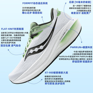 索康尼（SAUCONY）男鞋 2024春胜利21竞速跑鞋舒适透气运动鞋耐磨减震跑步鞋 胜利21/重磅来袭/绿金 42.5/9/270mm