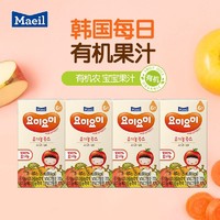 每日 maeil婴儿果汁宝宝辅食儿童零食适合6月龄以上 韩国原装进口 苹果梨125ml*4(24年4月)