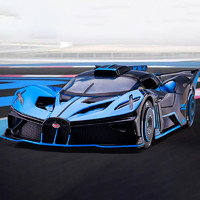 XHD1:24合金车模布加迪威龙超跑模型赛车玩具车男孩摆件跑车新年 1：24布加迪Bugatti-蓝