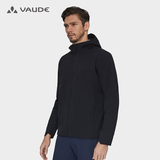 巍德（VAUDE）户外运动防水防风衣男士夹克耐磨面料软壳冲锋衣外套男 黑色 XXXL